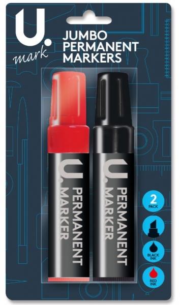 Jumbo Permanent Markers Pack of 2 P2324