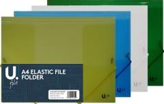 A4 Elastic School File Folder Assorted Colours P2752