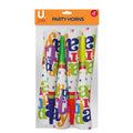 Paper Happy Birthday Party Horns Whistle Pack of 6 P2761