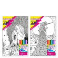Velvet Poster Art Children's' Fun Colouring with Pens Unicorns 1 25 x 38 cm 2 Designs P3024
