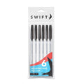 Pull Cap Ballpoint Pens 6pk Black Ink P3098