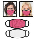 Pink Cotton Face Covering With Filter Pocket