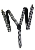 Wickedfun Police Checkered Printed Braces (2.5 cm)