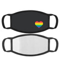 Rainbow Heart Printed Cotton Face Covering With Filter Pocket