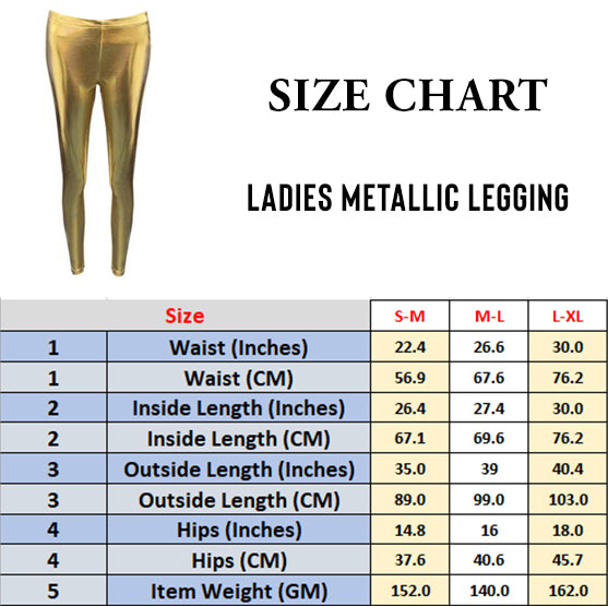 Wickedfun Adult Rainbow Shiny Metallic Leggings