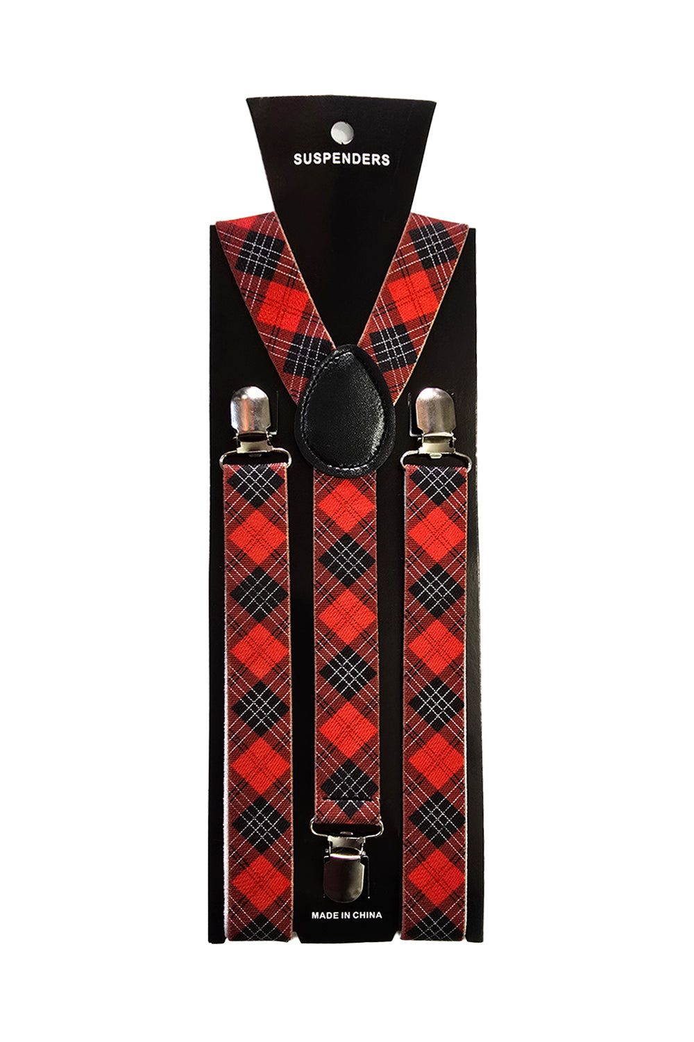 Wickedfun Red Tartan Braces 2.5 cm