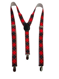 Wickedfun Red Tartan Braces 2.5 cm