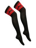 Crazy Chick 3 Stripe Referee OTK Black With Red with Star