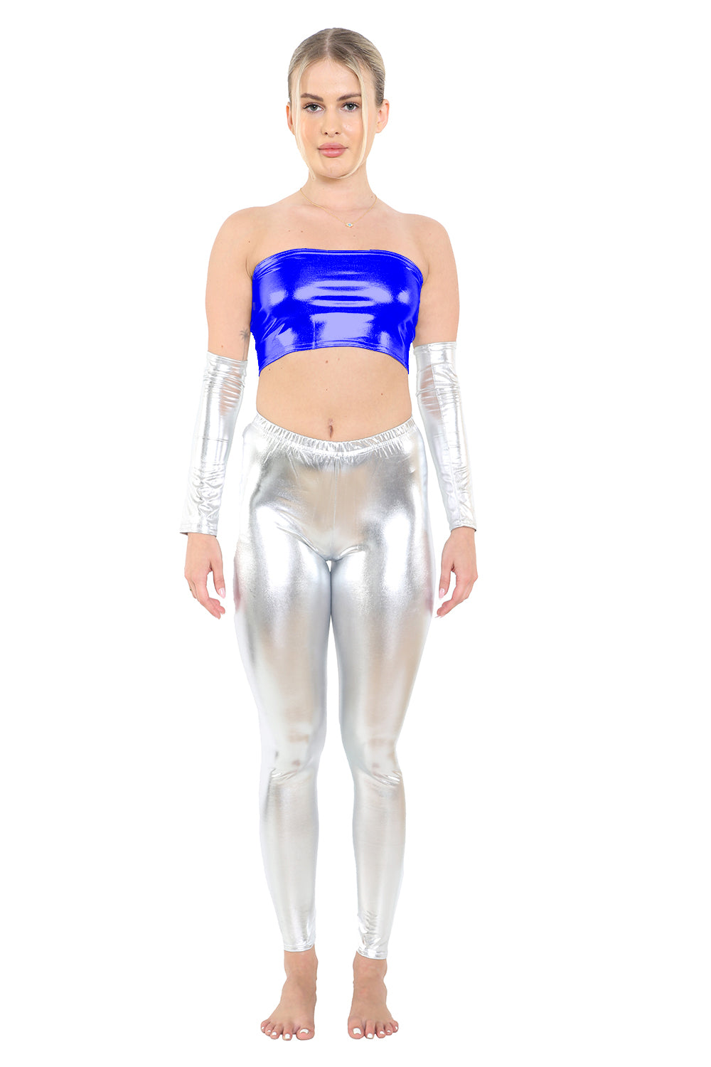 Royal Blue Shiny Boob Tube