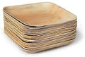 Biodegradable Disposable Square Areca Palm Leaf Plates 8" Pack of 25 EC0362