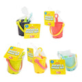 Children's Plastic Beach Mini Bucket and Sand Toy Accessories 9.5cm Set of 5 Assorted Colours 324303