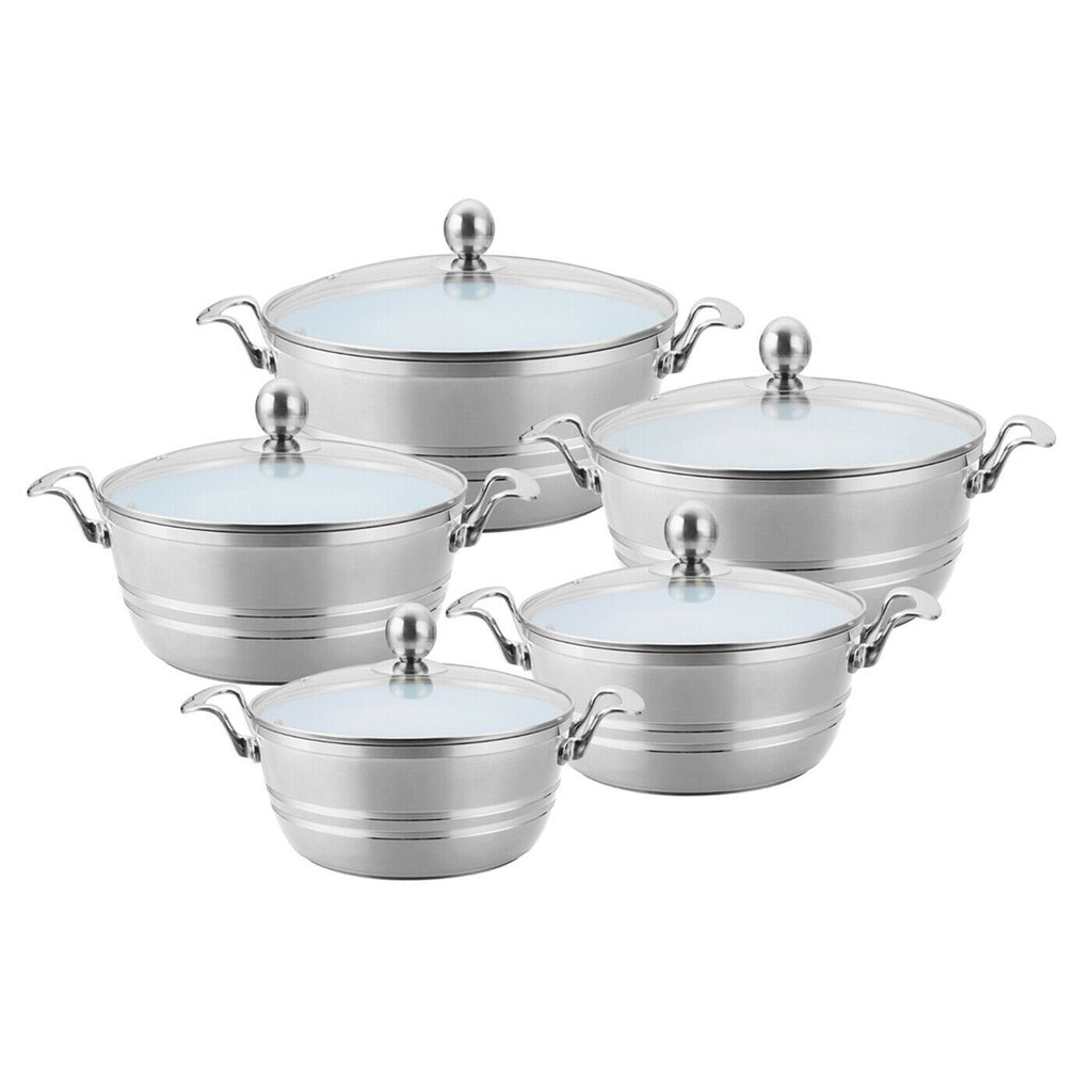 SQ Professional Seramiq Mianra Diecast Stockpot Set of 5 Quartz 7202