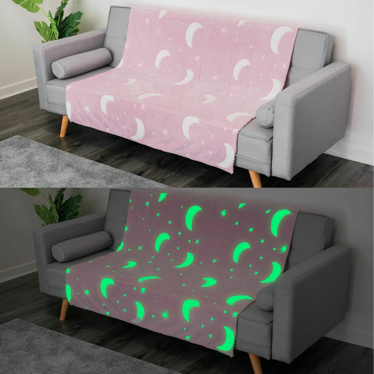 Magic Glow In The Dark Blanket Assorted Colours 6660