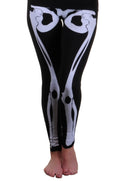 Crazy Chick Adult Full Bones Skeleton Printed legging