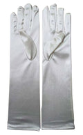 Sliver Satin Long Gloves