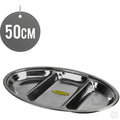 Stainless Steel 3 Compartment Serving Tray Platter 50cm ST1088