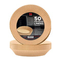 SQ Professional Kitchen Baking Brown Paper Air Fryer Liners Round 20 x 4.5 cm 50pcs 10611