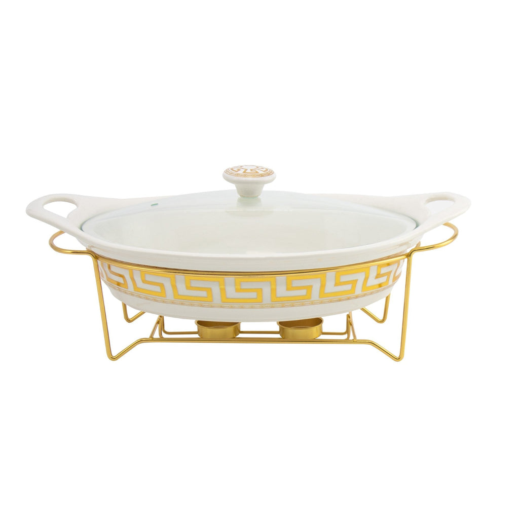 SQ Professional Durane Porcelain Banquet Chafing Dish 1.5L Meander 10749