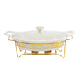 SQ Professional Durane Porcelain Banquet Chafing Dish 1.5L Meander 10749