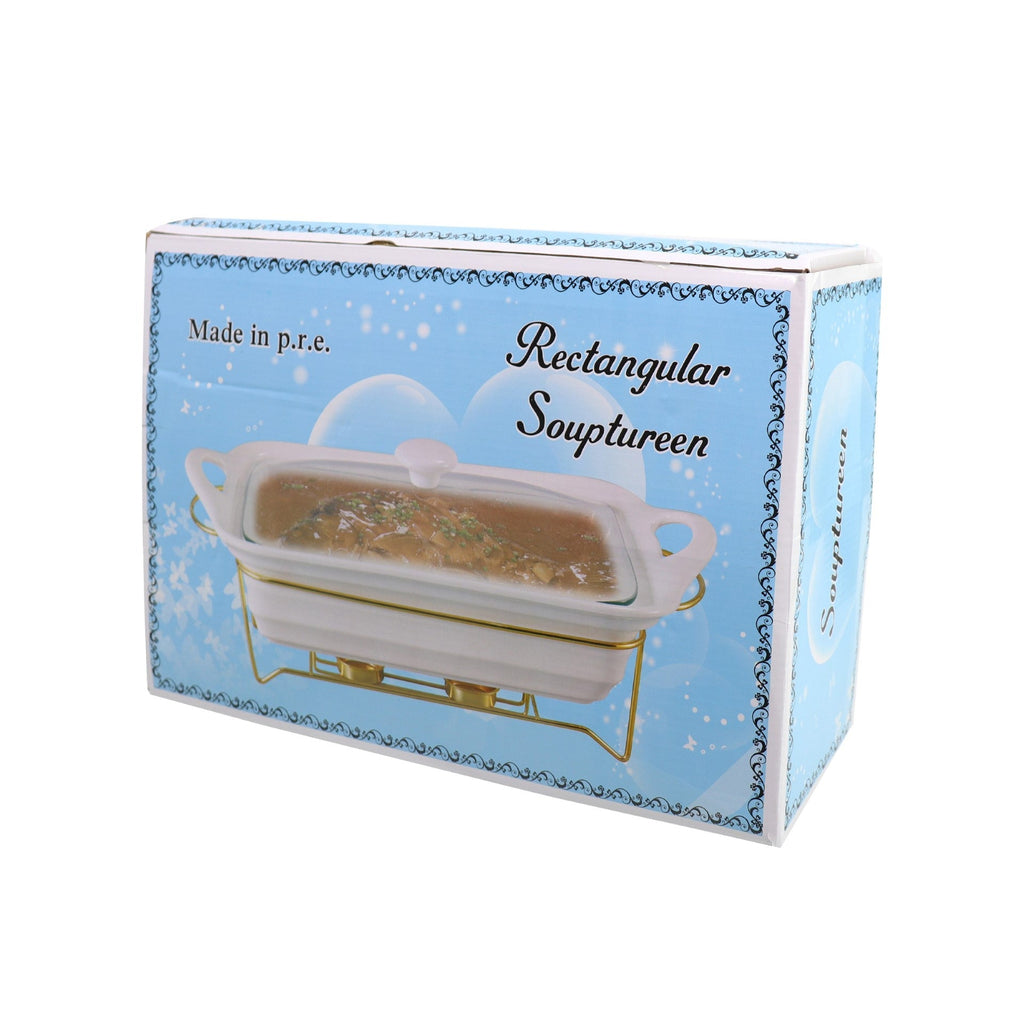 SQ Professional Durane Porcelain Banquet Chafing Dish 1.5L Meander 10749