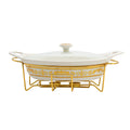 SQ Professional Durane Porcelain Banquet Chafing Dish 1.5L Floral 10751