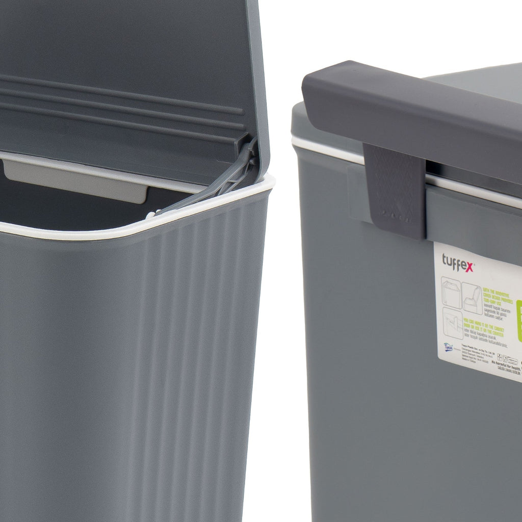 Tuffex Plastic Kitchen Hanging Bin with Reversible Cover 5L 28 x 9 x 27 cm Assorted Colours 10760 / TP727