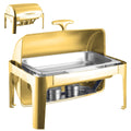 SQ Professional Banquet Chafing Dish with Roll Top Oblong Gold 9L 10856