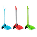 Plastic Dustpan and Brush Set of 2 Long Handle Assorted Colours 11065