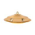 SQ Professional Durane Ornate Party Food Serving Cloche with Tray Gold 58338LFG 42 x 57 x 12 cm Oval 11202