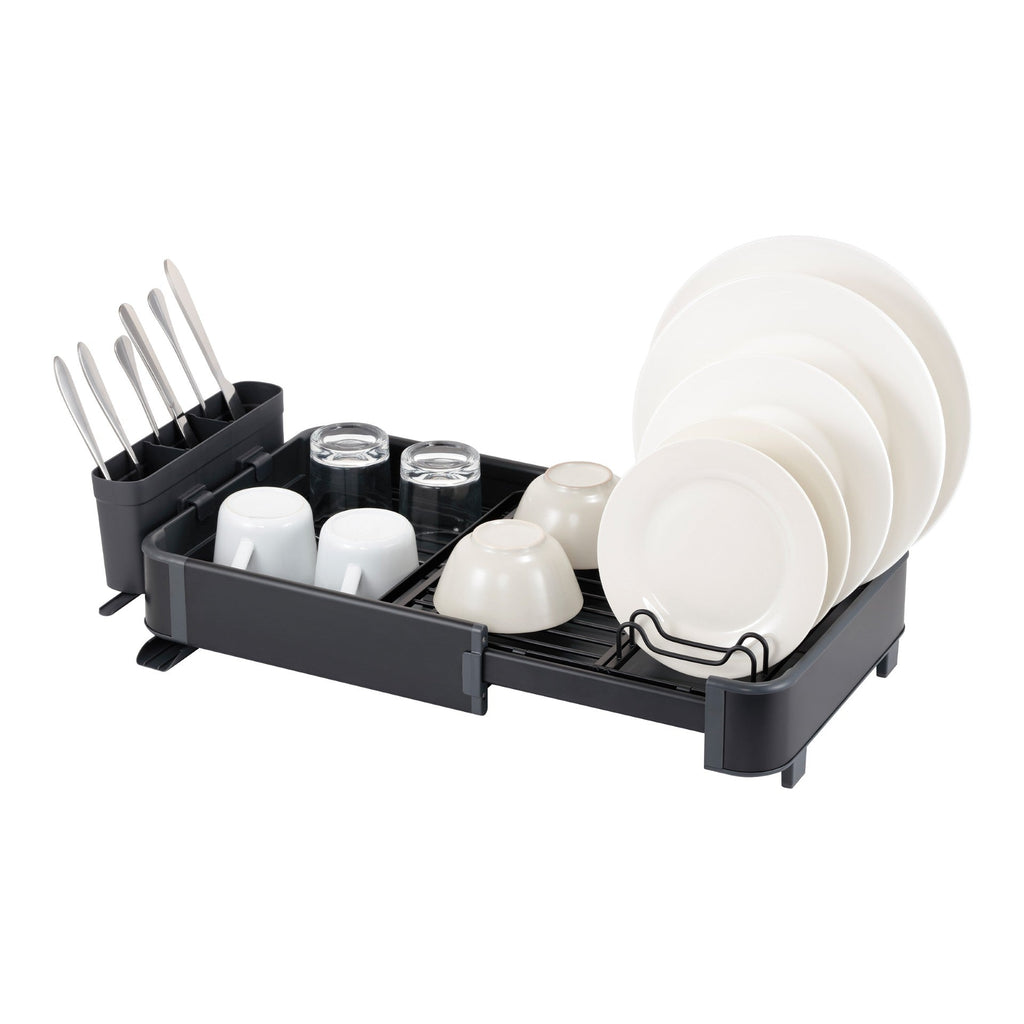 SQ Professional Durane Aluminium Expandable Dish Drainer 43-61 x 30 x 14.5 cm Black 11300