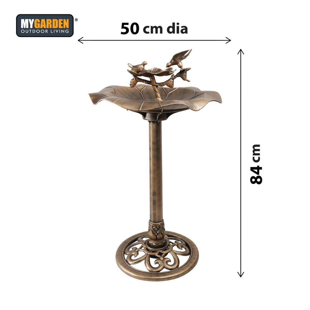 Traditional Weatherproof Bronze Effect Garden Bird Bath 1036