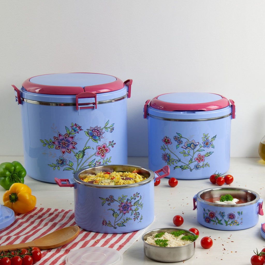 SQ Elite Elegance Insulated Hot Pot Set 5pc Blue 0.3-0.6-2.5-6-15L 2322