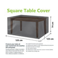 Garden Woven Table Cover 123 x 123 x 74cm 3251