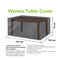 Garden Woven Table Cover 213 x 132 x 74cm 3282