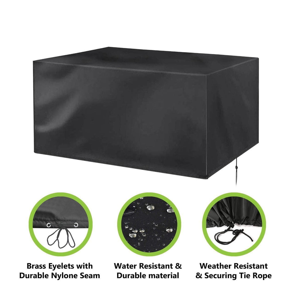 Woven Square Garden Table Cover 270 x 180 x 89cm 3299