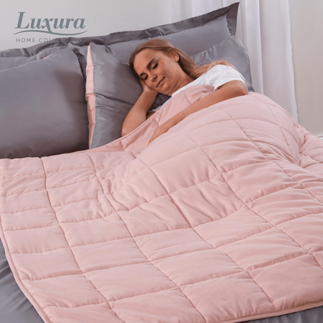 Weighted Blanket 125cm x 150cm 4Kg Pink 4605