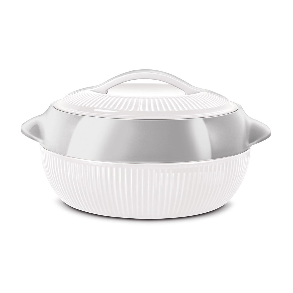 SQ Professional Fiesta Insulated Casserole Hot Pot Set of 3 White-Silver 8935
