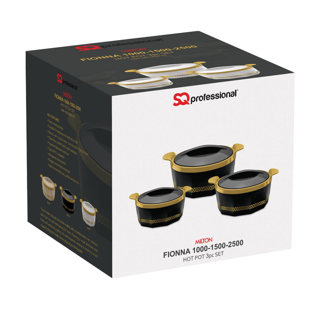 SQ Professional Fionna Hot Pot Set 3pc 1.0 - 1.5 - 2.5L Beige 9351