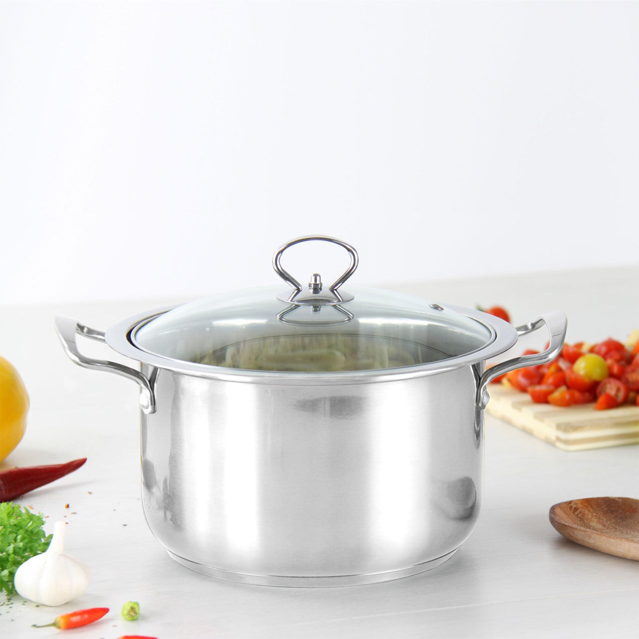 SQ Professional Gems Metallic Stockpot Set of 3 Quartz 26-28-30cm 9580