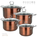 SQ Professional Gems Stainless Steel Stockpot Set of 4 Axinite 18-20-22-24cm 9583