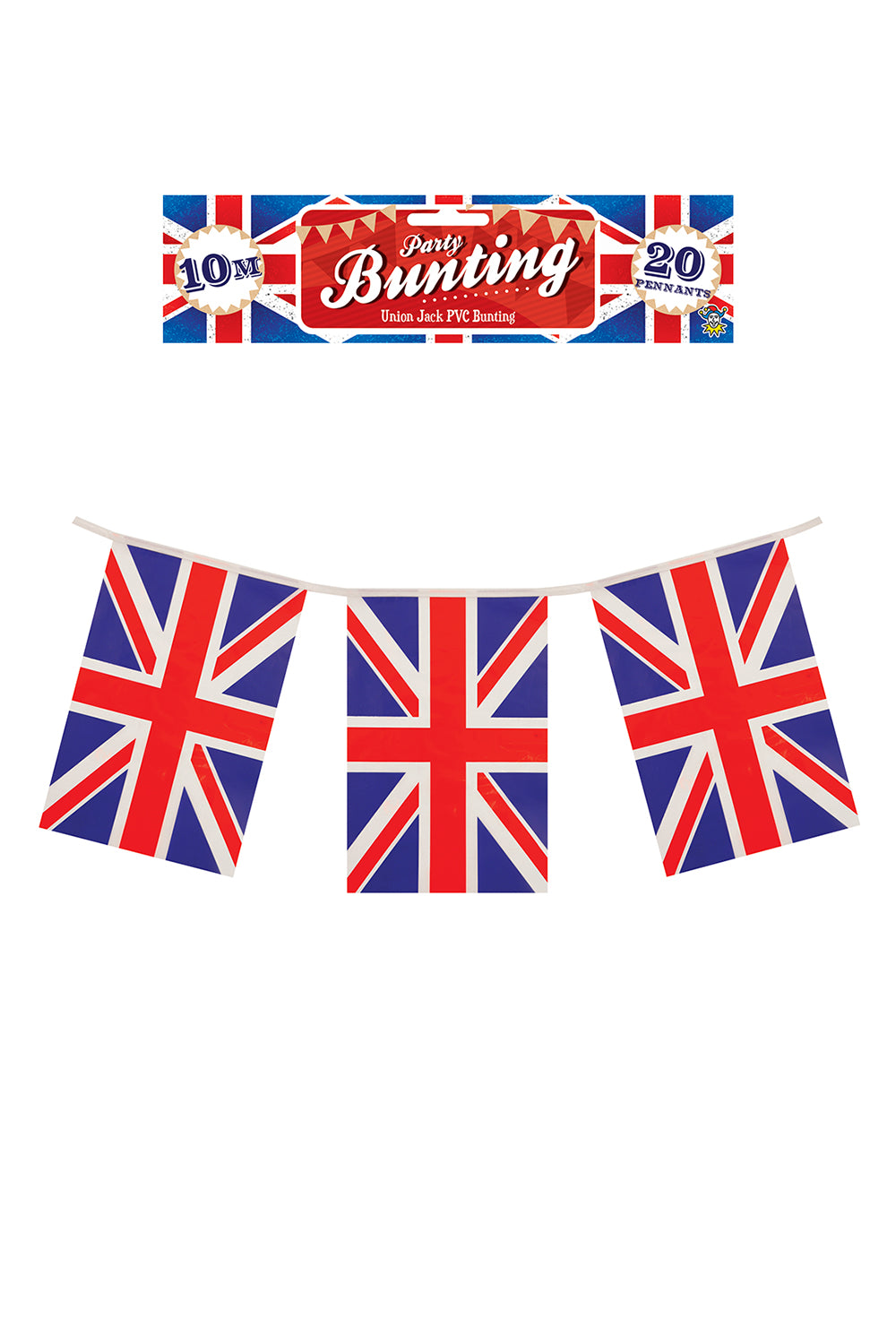 Union Jack Flag Bunting 10M W/20 Pennants PVC