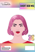 Wickedfun Unisex Baby Pink Short Bob Cut Wig