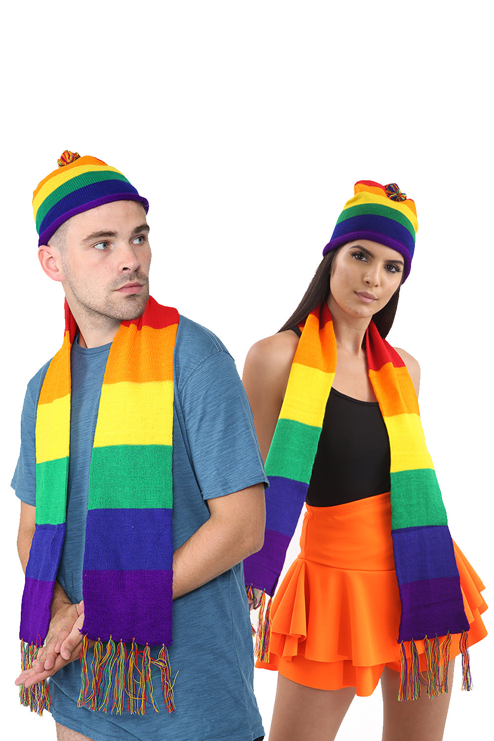 Unisex Rainbow Scarf