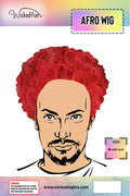 Wickedfun Unisex Red Curly Afro Wig