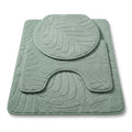 Superb 3-Piece Toilet Carpet Set 657g 80cm Assorted Colours 8139