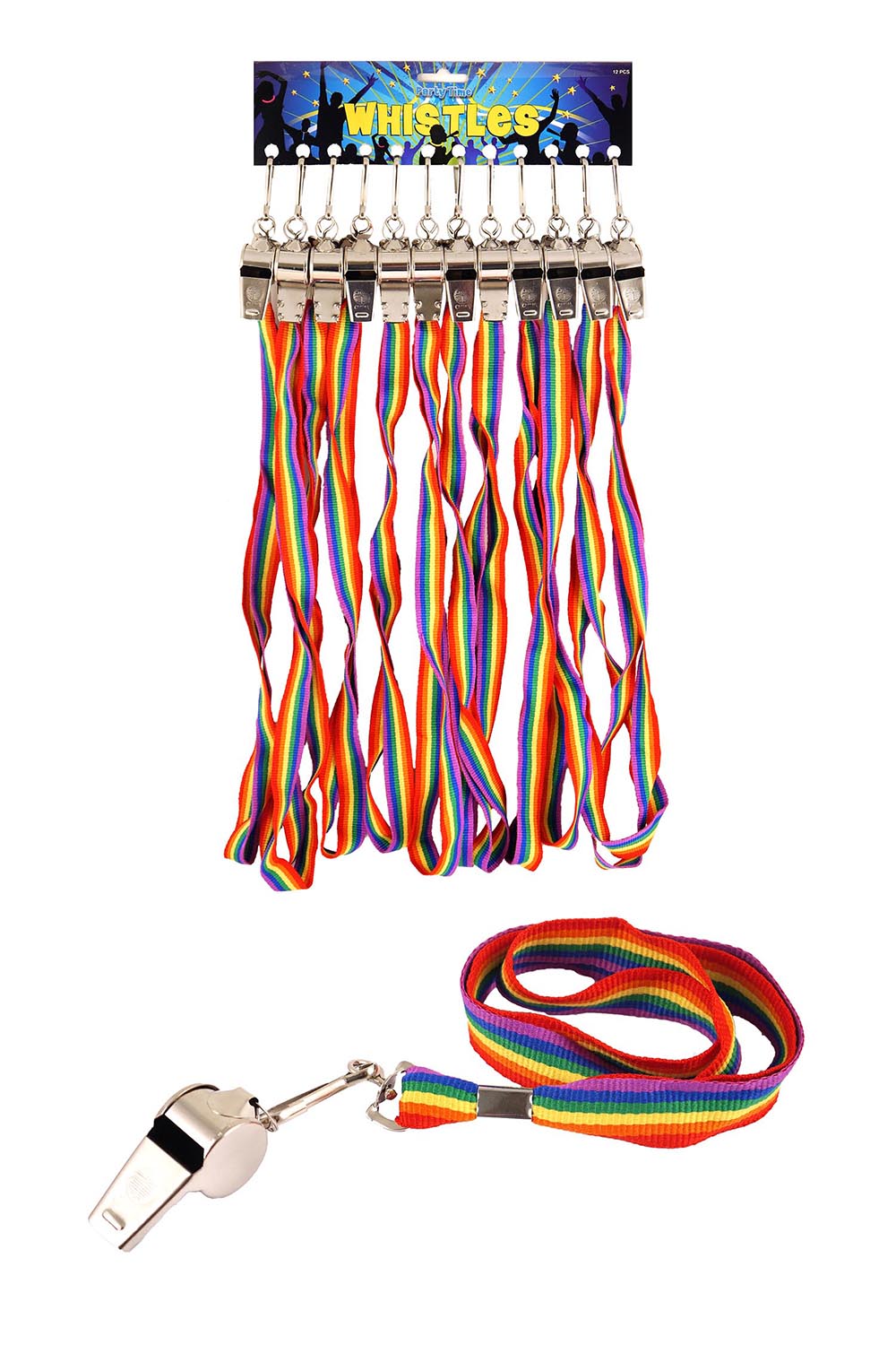 Rainbow Whistle Metal Pride 5.5cm