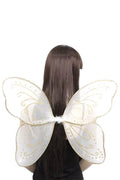 White Fairy Wings With Gold Glitter 54x44cm