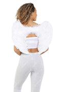 Wickedfun White Feather Wings Large(Folding)