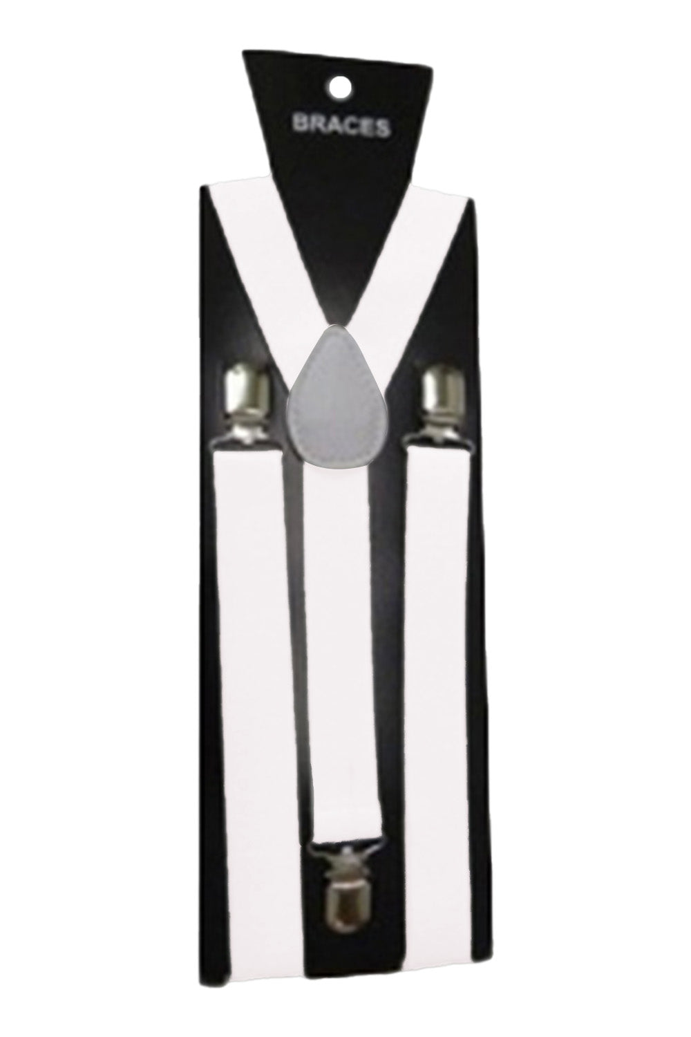 Wickedfun White Plain Braces (2.5 cm)