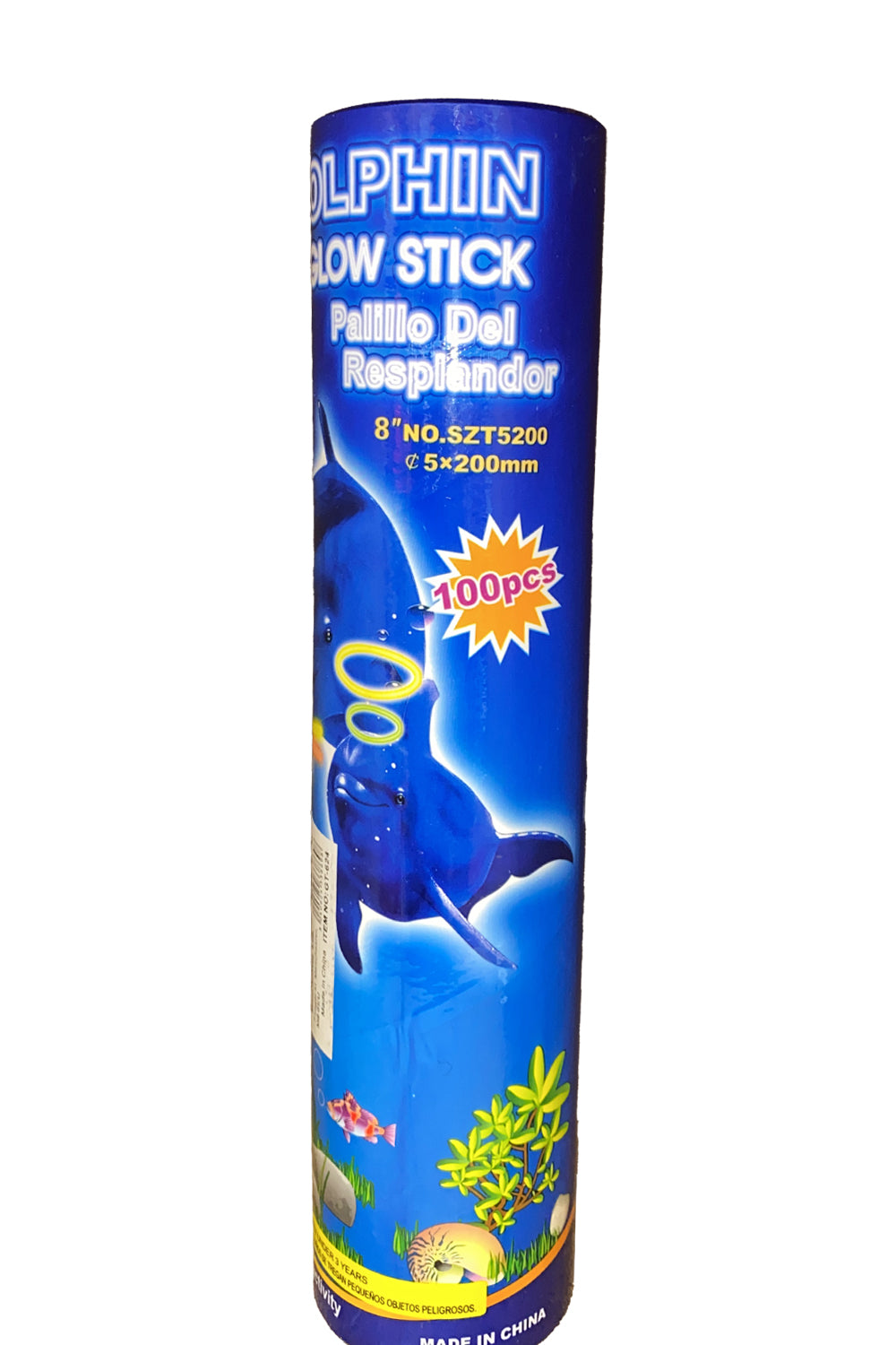 Wickedfun 100 Pcs Glow Sticks 8'' (5*200 mm)